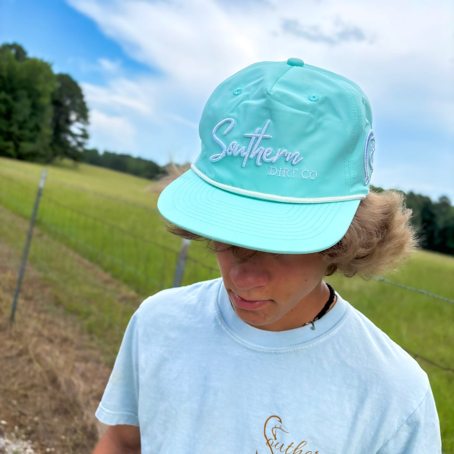 Mint Blue Logo Hat