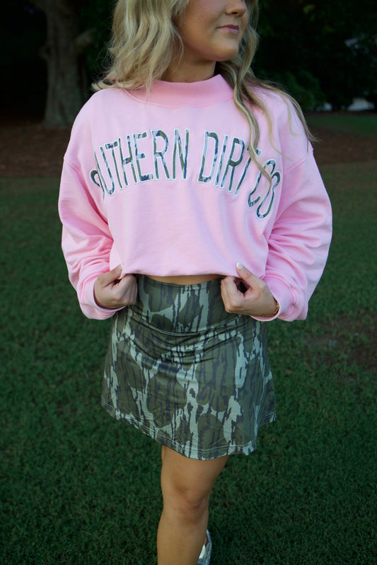 Camo/Pink Mock Neck- PRE-ORDER